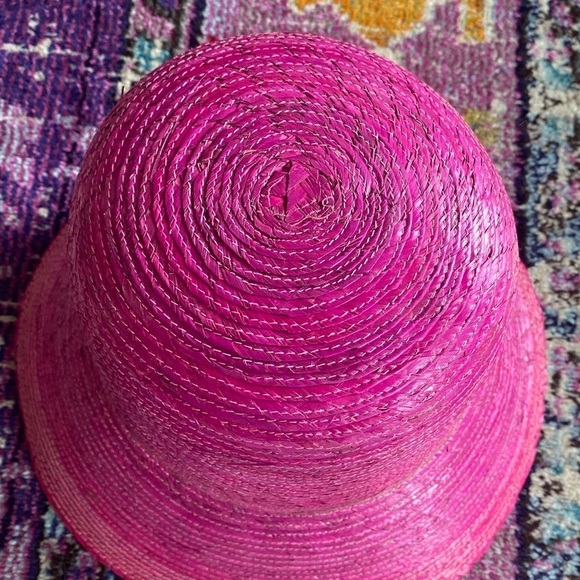 Anthropologie ASN High-Crown Straw Bucket Hat